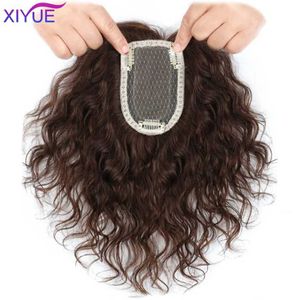 Perruques synthétiques Frange 3D Frange Invisible Sans Soudure Tête Cheveux Ondulation D'eau Cheveux Air Frange Tête Au-dessus Naturel Invisible Remplacement Couverture Cheveux Blancs 240328 240327