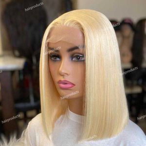 Synthetic Wigs Bob Costume gold Wigs for Women Shoulder Length Straight Hair Wigs Bob WigslaceHigh temperature resistant without glueLace front synthetic hair