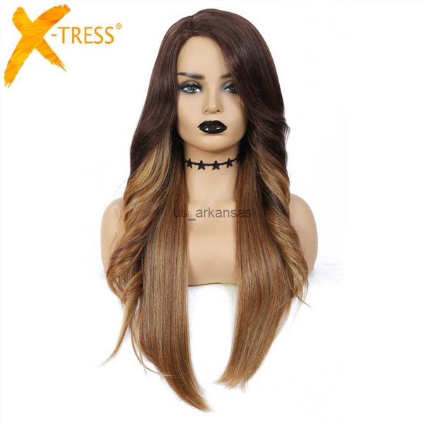 Perruques synthétiques Bourgogne Couleur rouge perruques synthétiques pour femmes noires Long Wavy Mix Coil raide Cosplay Wig Hather Fibre Hairstyle X-stress HKD230818