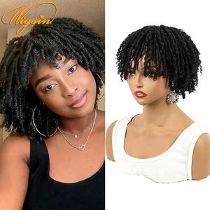 Perruques synthétiques Perruques de cosplay WIGSIN 6 pouces synthétiques hommes Dreadlocks toupet perruques demi-clip Topper Crochet tresses femmes perruque 240328 240327