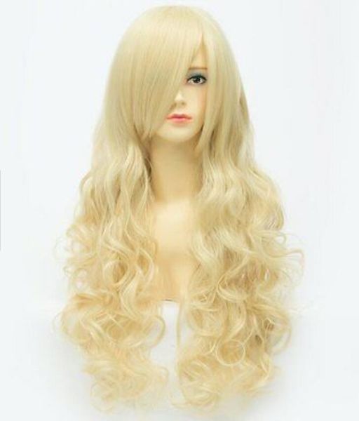 Détails de perruques synthétiques Synthetic Waves Charming Without Cover Tands to fraper Tide Anime Cosplay Wig