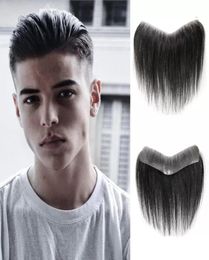 Perruques synthétiques DIANQI Toupée avant Transparent Délié naturel Hommes V Boucle Cheveux Mâle Wig9051992