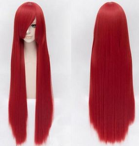Perruques synthétiques Free Shippin + Red Naruto Kushina Uzumaki Wig bon marché de haute qualité Anime de cheveux synthétiques Cosplay Wigs
