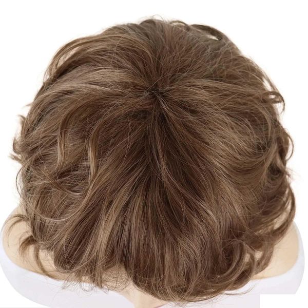 Pelucas sintéticas Cabello Marrón Peluca rizada corta para mujeres Niñas Peinado bastante dulce con flequillo Diario Cosplay Fiesta Casual 240306 Drop Del Ot0Ds