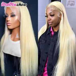 Synthetic Wigs HD Transparent 613 Blonde Straight 13x4 13x6 Lace Front Human Hair Wigs For Women Glueless Brazilian Lace Frontal Wig PrePlucked 231121