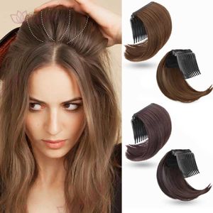 Synthetische pruiken HUAYA Synthetisch haar Onzichtbare pony Pad Hoog steil haar Opsteekkam Valse haaraccessoires Natuurlijk haar Voor vrouwen Pruik 240328 240327