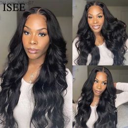 Perruques synthétiques ISEE YOUNG Body Wave Lace Closure Wigs Facile à installer Wear And Go Glueless Human Hair Wig Peruvian Body Wave PreCut HD Lace Wig Z230801