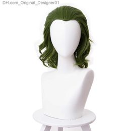 Pelucas sintéticas Joy Beauty Hair Joker peluca de rol Arthur Fleck Joker peluca rizado verde pelo sintético horror payaso accesorios de rol Peluca Z230809