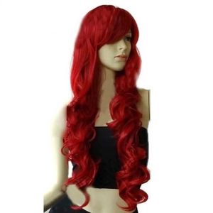 Perruques synthétiques perruques en dentelle mode femmes longue bouclée vin rouge perruque Cosplay fête postiche cheveux 240328 240327