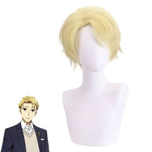 Synthetische pruiken Loid Forger Cosplaypruik Spy Family Cosplaypruik 30cm Geel of linnen pruik Cosplay Anime Cosplaypruik Hittebestendige synthetische pruik 240328 240327