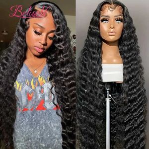 Synthetische pruiken losse Deep Wave Lace Voorpruik 30 inch Braziliaanse remi haarpruik met natuurlijke haarlijn geschikt voor zelfverzekerde zwarte vrouwen Q240523