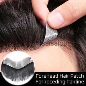 Perruques synthétiques hommes perruque patchs de cheveux toupet frange cheveux postiche dégarni perte de cheveux perruques masculines couleur de cheveux naturelle attachée à la main x0826