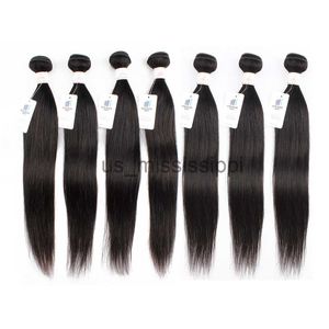 Synthetische pruiken Natuurlijke zwarte menselijke haarbundels 1 st 3pcs 5 stcs 7 stcs per partij 1222 inch Remy Indian Hair Double Weft Bot recht X0823