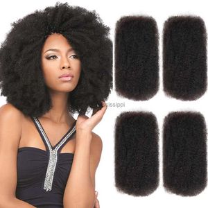 Perruques synthétiques Remy cheveux Afro crépus cheveux en vrac pour tressage 1 paquet 30 g/pc tresses de couleur naturelle cheveux sans trame Dreadlocks Crochet en vrac 3PCL240124