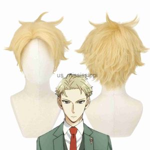 Pelucas sintéticas Shangzi Loid Forger Cosplay Pelucas para hombres Espía Familia Anime Disfraz Corto Fluffy Ash Blone Peluca de pelo con flequillo Masculino x0826