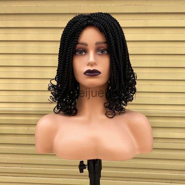 Perruques Synthétiques Courtes Perruques Tressées Pour Les Femmes Noires Résistant À La Chaleur Crochet Boîte Tressée Bob Perruque Africaine Synthétique Tressage Perruque De Cheveux Bob x0715