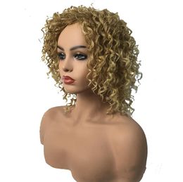 Synthetische pruiken Kort Gekruld Dames Natuurlijk deel Zijkant met pony Pruik van echt haar voor dames Spiraalkrul 14 inch(es) Diepbruine glam curl wave grace wave Diepbruine pruiken