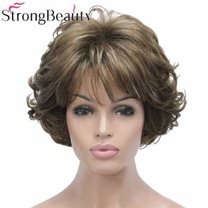 Synthetische Pruiken StrongBeauty Kort Krullend Synthetische Pruiken Hittebestendige Capless Haar Vrouwen Pruik 240329