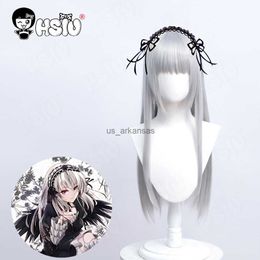 Wig synthétique SUIGINTOU COSPlay Fibre Fibre Wig Synthetic Anime Rozen Maiden Cosplayhsiu Silver Hair Hair Mercury Lampe Cosplay Wig + Wig Cap HKD230818