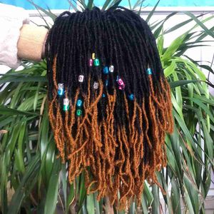 Perruques synthétiques Wig Synthetic Traided Faux Locs Wigs for Black Women Dreadlocks Faux Locs Crochet Hair Wigs Res résistant à la chaleur courte Afro Curly Wigs HKD230818