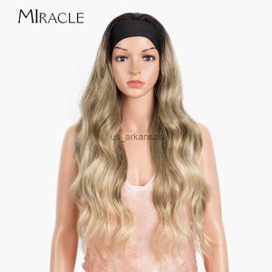 Synthetische pruiken synthetische hoofdband pruik diep golvende hoofdbandpruik voor vrouwen geen vervangende ombre blond blond bruin grijze lichaamsgolf pruik hkd230818