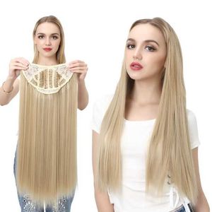 Synthetische pruiken Synthetische pruiken Synthetisch 24 20 16 Clip-in haar U-deel Natuurlijk haar Recht Lang Blond Zwart Vals haarstuk Haarstukje 240328 240327