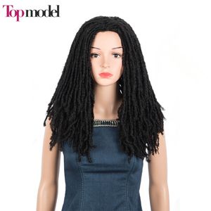 Pelucas sintéticas MODELO SUPERIOR Pelucas trenzadas para mujeres Peluca de rastas de cabello sintético Ombre Negro Marrón Africano Faux Locs Crochet Twist Pelucas de cabello suave 230701