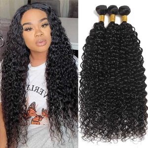 Pelucas sintéticas Paquetes de ondas de agua 12A Tejido de cabello humano brasileño 134PCS Cabello rizado rizado profundo 100gpc Cabello virgen barato Natural x0823