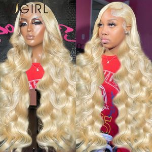 Perruques Synthétiques Wigirl Brésilienne Honey Blonde Couleur 613 Body Wave HD Transparent 13x6 Lace Front Cheveux Humains Perruque Frontale Pré-Plumée 230803