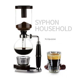 Siphon Pots Coffee Kettle 3 Cups/ 5 Cups Maker Classic Glass Siphon 3 Person Plug Jarra Jarra de leche 210423