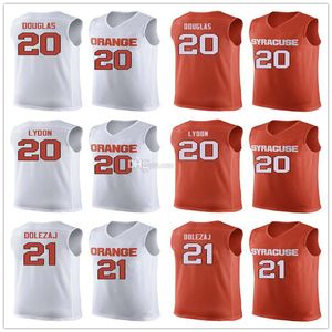 Syracuse Orange College # 20 Sherman Douglas Basketbal Jersey Tyler Lydon # 21 Marek Dolezaj Mens Stitched Custom Number Name Jerseys