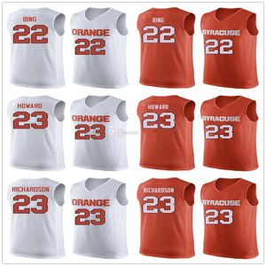 Syracuse Orange College # 22 Dave Bing Balketball Jersey # 23 Frank Howard Malachi Richardson Mens Steyed Number Name Jerseys