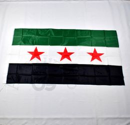Syrie 90150cm La République arabe syrienne Syrien trois étoiles Banner de drapeau 3x5 pieds suspendus Decoration Home Decoration C10027843054