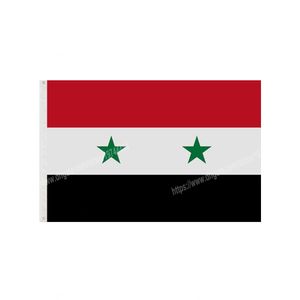 Syrie Flags Bannière National Polyester Flying 90 x 150cm 3 * 5ft Drapeau du monde entier dans le monde entier peut être personnalisé