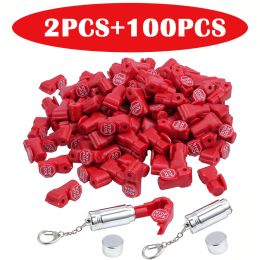 Système (100 + 2) PCS + Coût de livraison gratuite, diamètre 6 mm Tag de sécurité Euro Slot / Shop Display Hook / Euroslot Stoplock Antift