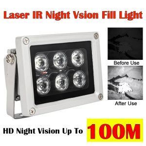 Système 100m IR Distance laser infrarouge Vision nocturne Vision de remplissage 6pcs LED IR BLAP Light LED pour la caméra de sécurité CCTV LED LIG LIG