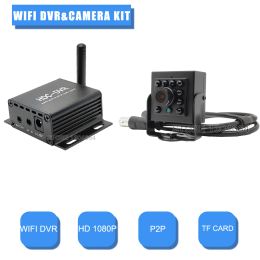 Sistema 1080p Mini WiFi DVRCamera Kit Inalámbrico Vigilancia Infrarroja Visión nocturna Cámaras CCTV pequeñas con kit de grabadora DVR