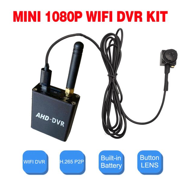 Sistema 1080p WiFi Mini Kit de cámara DVR Video Vigilancia Recordadora Bulit en batería P2P Inicio Interior RTSP RTSP Mini Cámara DVR DVR