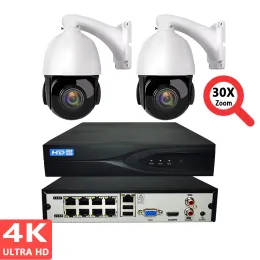 Systeem 4K Speed Dome Camera NVR Surveillance System Kit 8MP 30x POE Camera NVR CCTV Systeem Set Sony IMX415 HikVision -compatibel