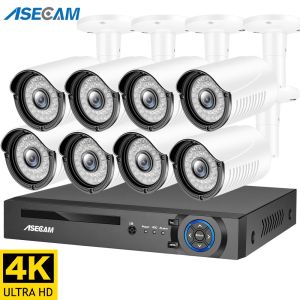 Système 4K Ultra HD 8MP H.265 Poe NVR Kit CCTV Sécurité Caméra Système