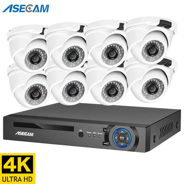 Système 4K Ultra HD 8MP Sécurité Caméra Système H.265 POE NVR Kit CCTV