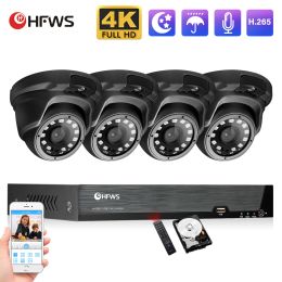 SYSTEEM 8MP POE Beveiligingscamera -systeem Video Recorder Surveillance Camera Kit 8ch NVR Outdoor CCTV voor thuis