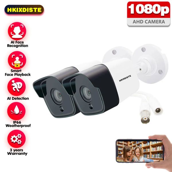 Sistema AHD Camera 720p 1080p 5MP 8MP Vigilancia analógica Alta definición Visión nocturna Infrarroja CCTV Security Home Outdoor Bullet 2MP HD