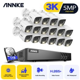 Système Annke 16CH 5MP Système de sécurité vidéo Kit CCTV Kit Duallight Audio DVR SYSTÈME DE SÉCURITÉ AUTOR