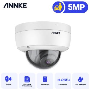 Système Annke 1PC 5MP HD Sécurité de surveillance Caméra Système Ircut Night Vision Audio Enregistrement Kit de caméra de boîtier étanche