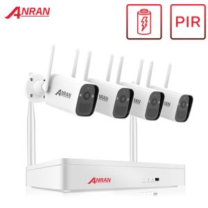 SYSTEEM ANRAN 1296P Wireless Battery Security Camera Kit 8ch NVR System Wifi Surveillance Camera System CCTV Video Kit