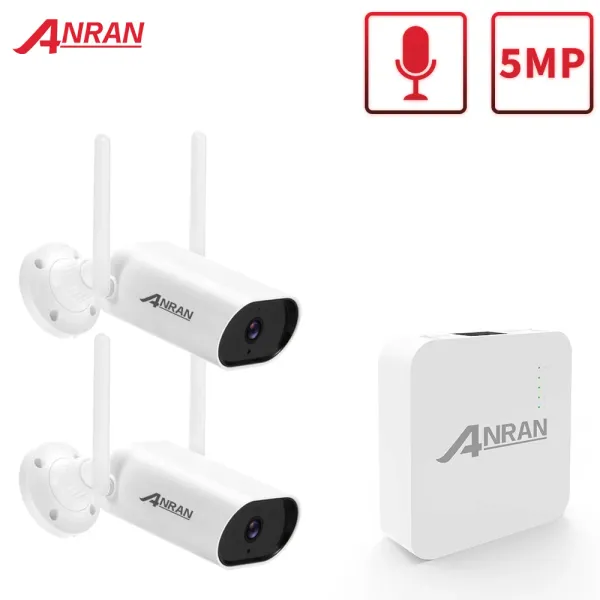 Système Anran 1920p CCTV VIDEO VIDEO CAME KIT 5MP SECTION DE SÉCURITÉ WIRESS SET 4CH Mini NVR