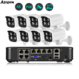 Sistema Azishn 8ch/4Ch 8MP 4K Cámaras de CCTV CCTV Sistemas Home Home Residencial Video Vigilancia Kit Audio Audio IP Camera