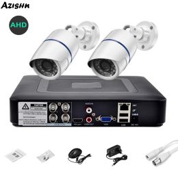 Système Azishn Ahd Camera System Video 4CH AHD DVR Kit 5MP 1080P Outdoor Indoor CCTV Camera H.265X P2P System System System