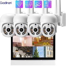 Système Gadinan 7inch Touch LCD 4CH Kit NVR Kit Support avec WiFi PTZ IP Camera